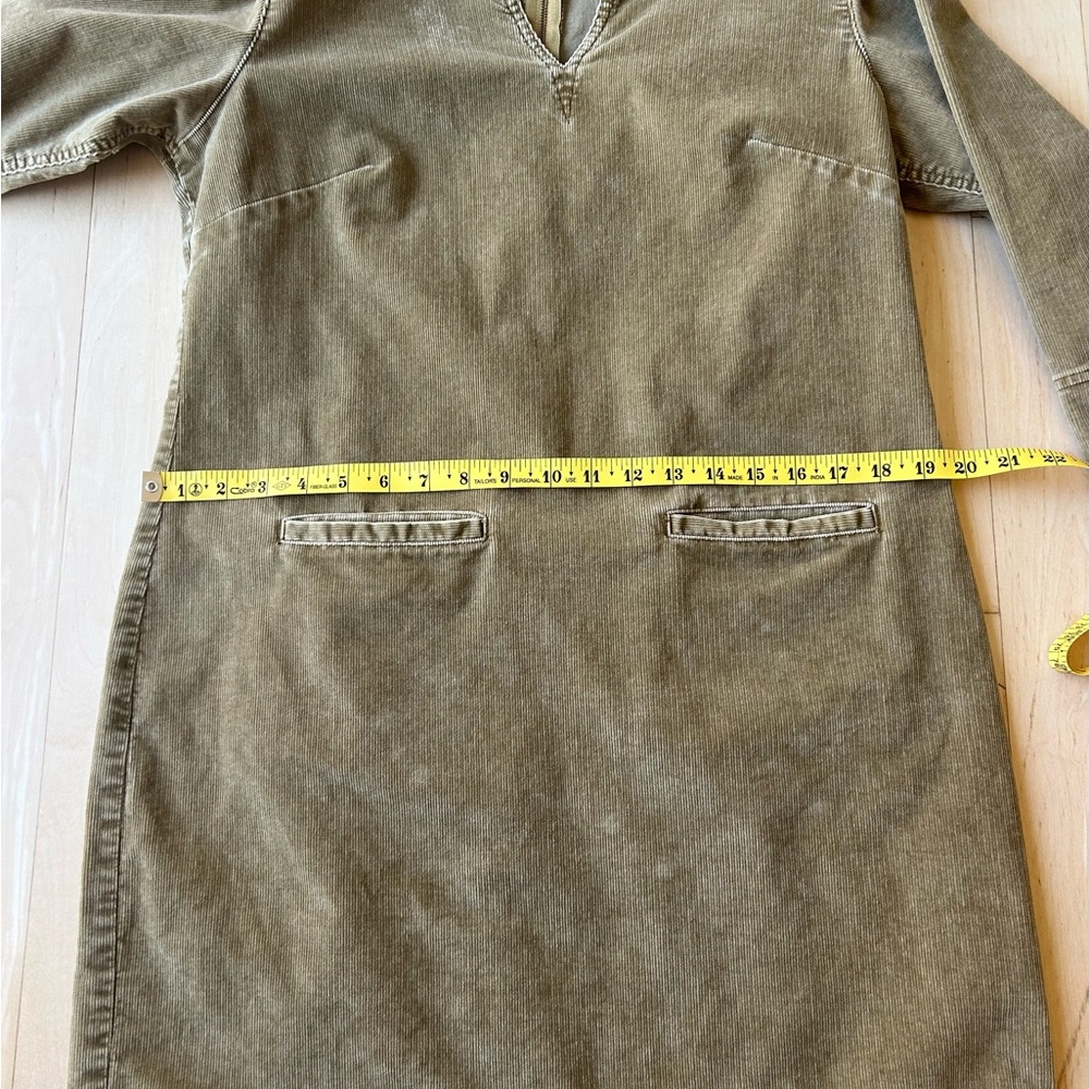 The Territory Ahead Women’s Corduroy Khaki Beige Dress with Pockets Size 10 - Picture 8 of 13